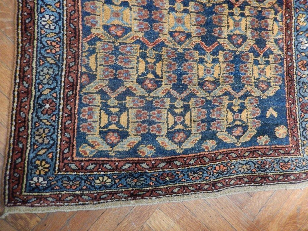 3x13 Authentic Hand Knotted Persian Hamadan Runner - Iran - bestrugplace