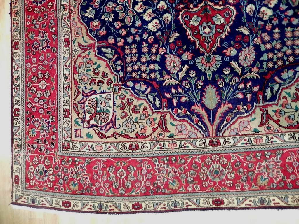 7x11 Authentic Hand Knotted Semi-Antique Persian Sarouk Rug - Iran - bestrugplace