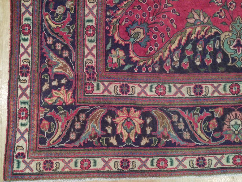 7x10 Authentic Hand Knotted Semi-Antique Persian Tabriz Rug - Iran - bestrugplace