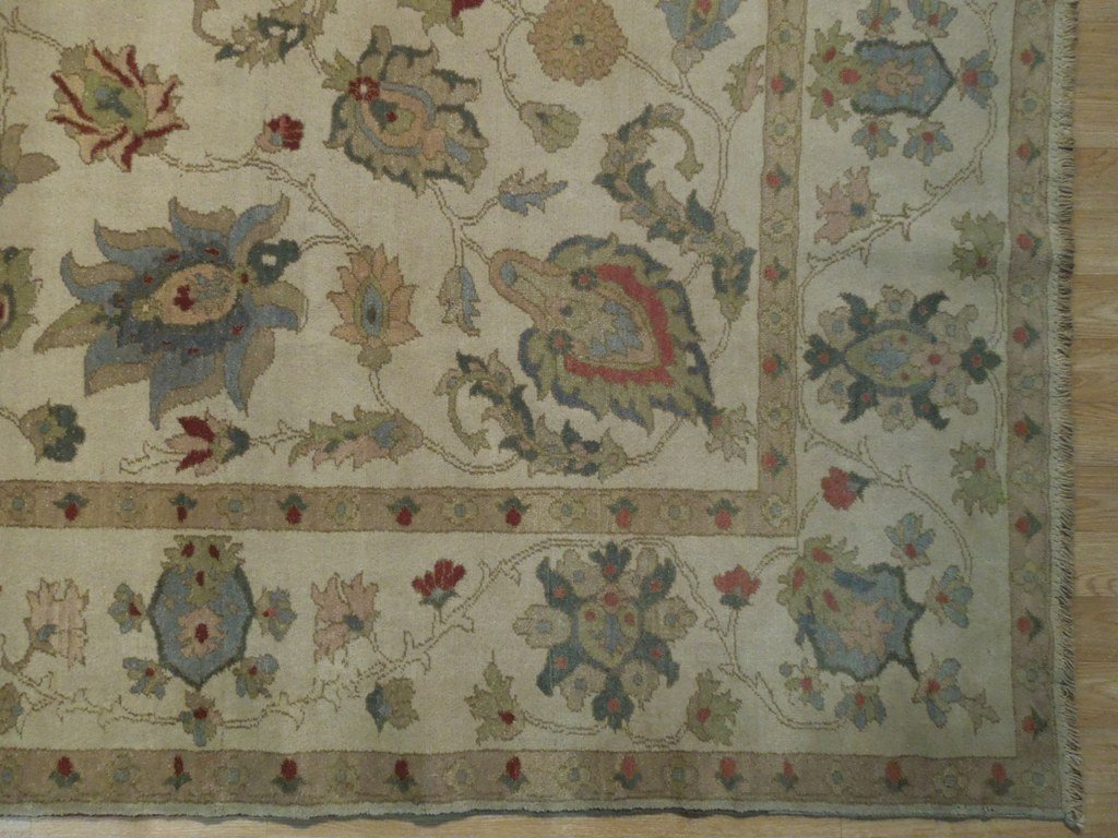 8.4 x 10.3 Vegetable Dyed Handmade Wool Rug #18459