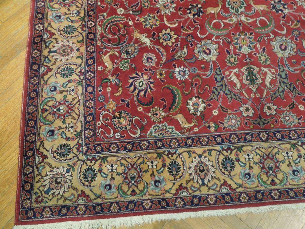 8x11 Authentic Hand Knotted Semi-Antique Persian Tabriz Rug - Iran - bestrugplace