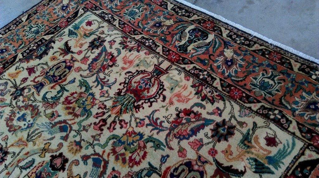 7x11 Authentic Hand Knotted Persian Tabriz Rug - Iran - bestrugplace