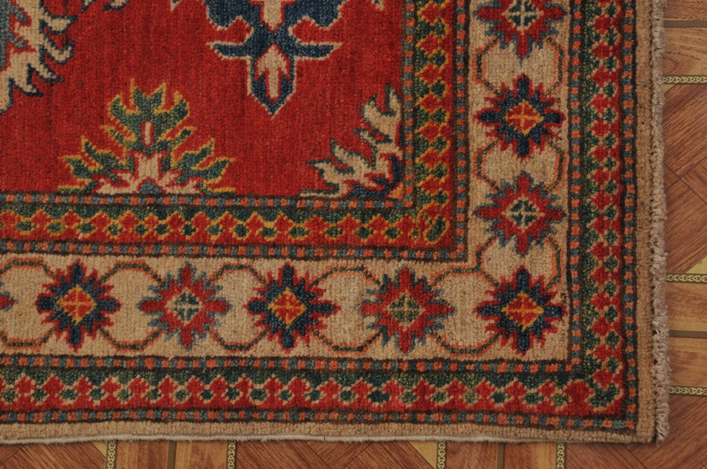 3' x 11' Red Yak Kash Kazak Rug 24281