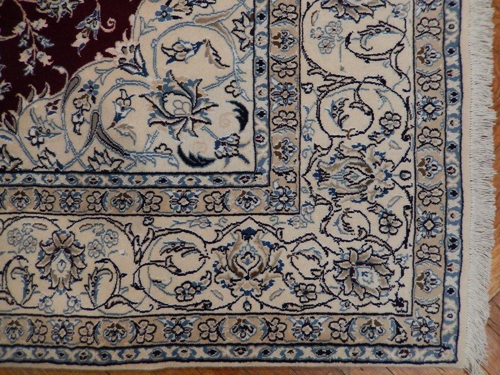7x10 Authentic Handmade Signed Wool & Silk Persian Nain Rug - Iran - bestrugplace