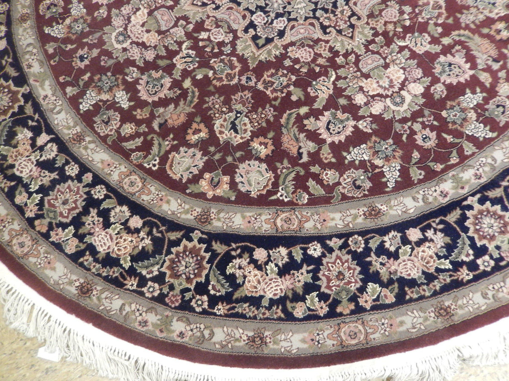 8x8 Wool & Silk Round Rug - China - bestrugplace