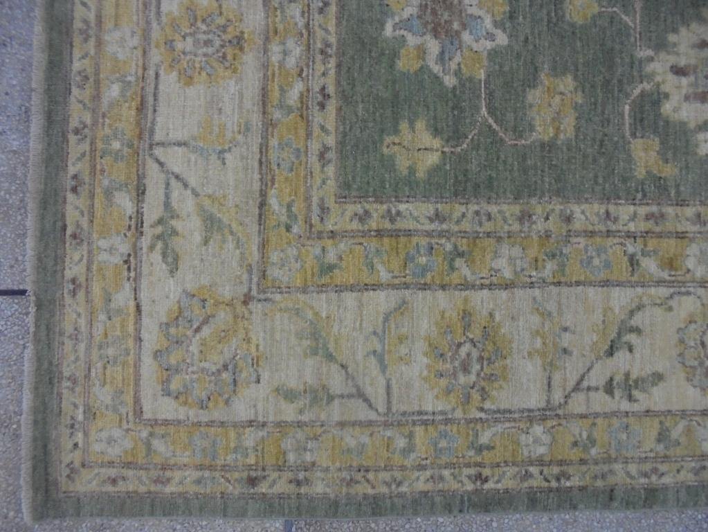 Radiant 11x9 Authentic Hand Knotted Vegetable Dyed Ziglar Chobi Peshawar Rug - Pakistan - bestrugplace