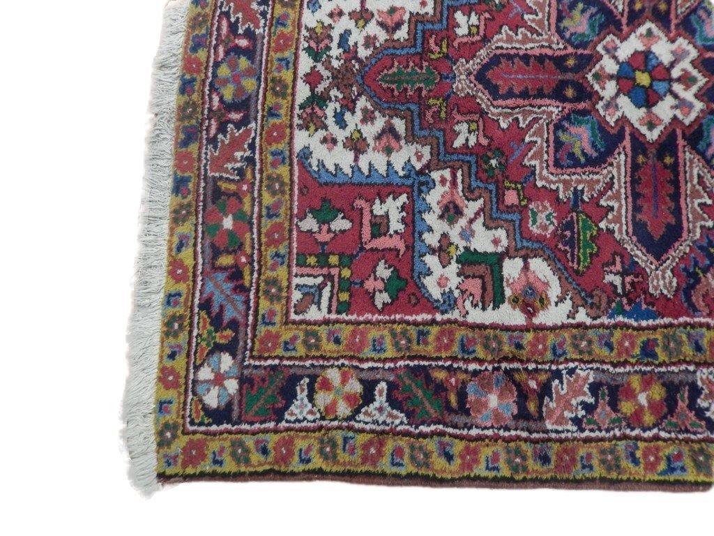 4x10 Authentic Hand Knotted Pre-Owned Persian Karaja Rug - Iran - bestrugplace