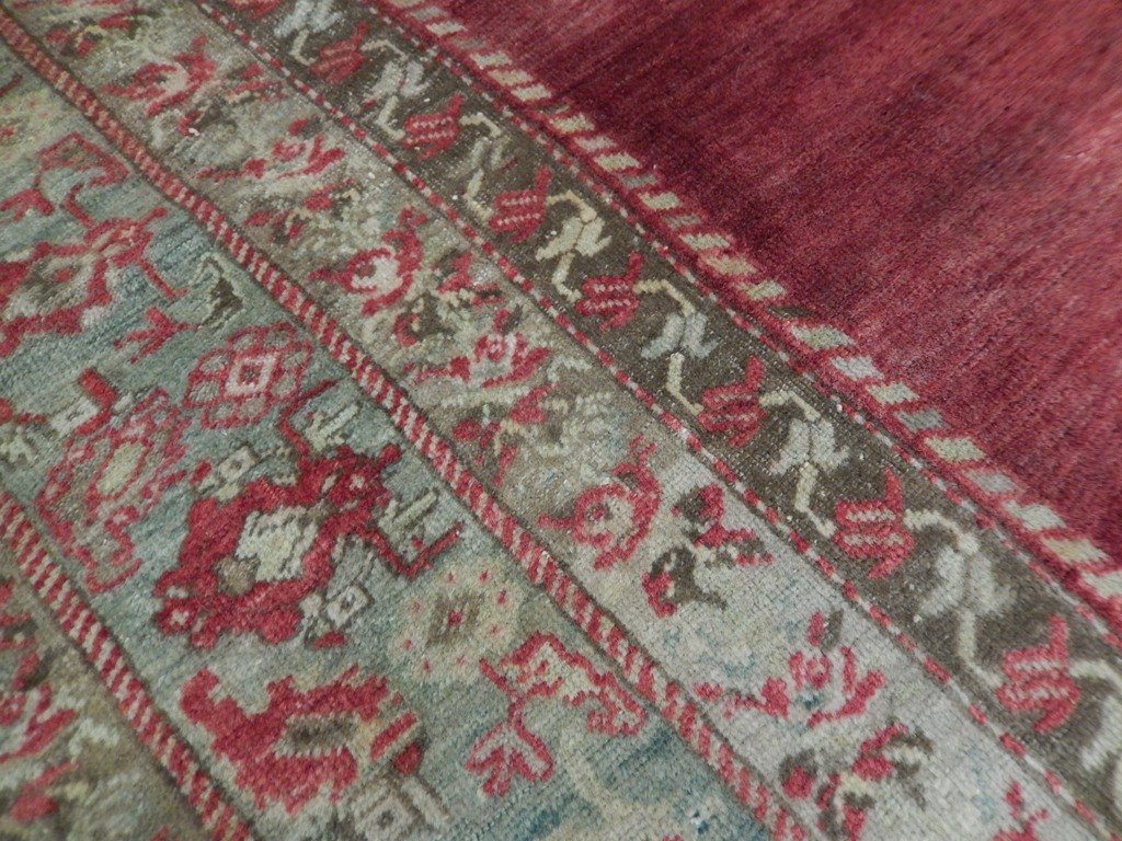 3.7 x 5.8 Antique Turkish Prayer Qaisari Rug 1930's #PIX-21695