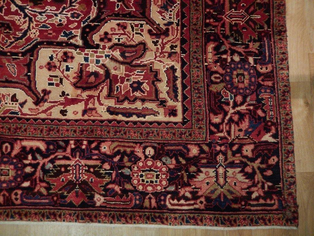 8x12 Authentic Hand Knotted Semi-Antique Persian Heriz Rug - Iran - bestrugplace