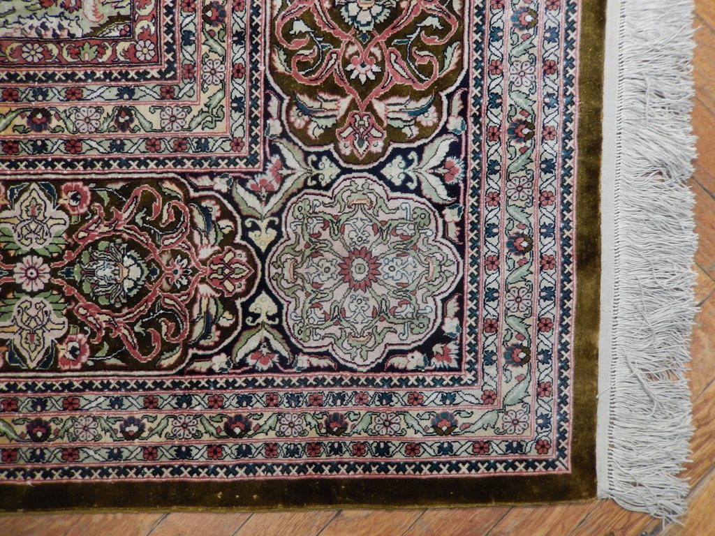 8.2 x 10.10 High End Authentic Persian Qom Silk Rug #PIX-21832