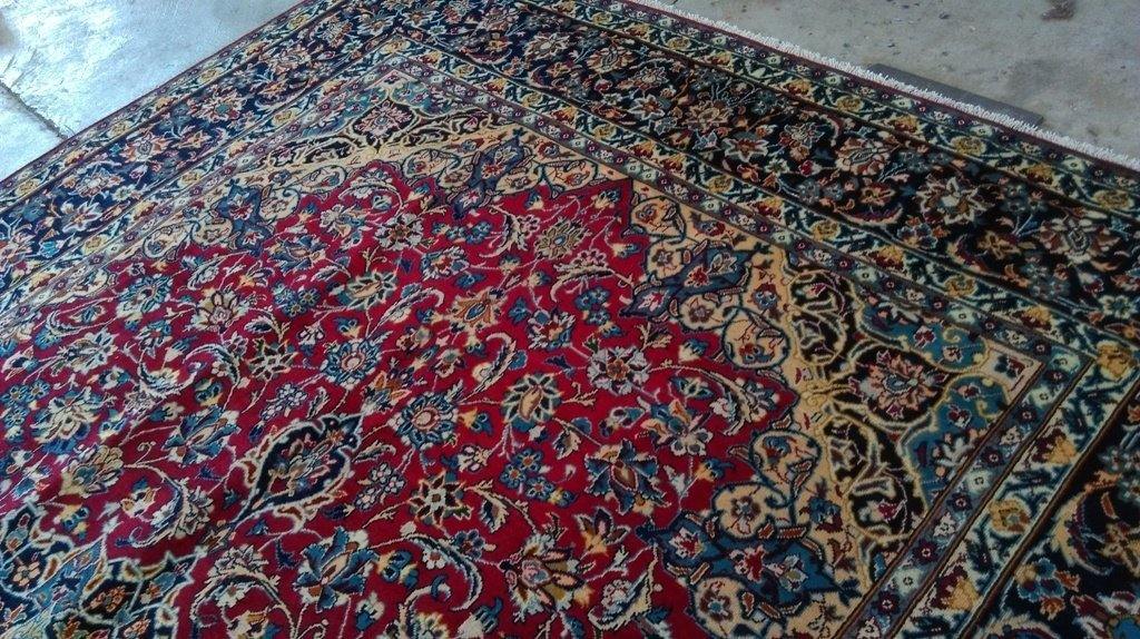 10x14 Authentic Hand Knotted Persian Isfahan Rug - Iran - bestrugplace