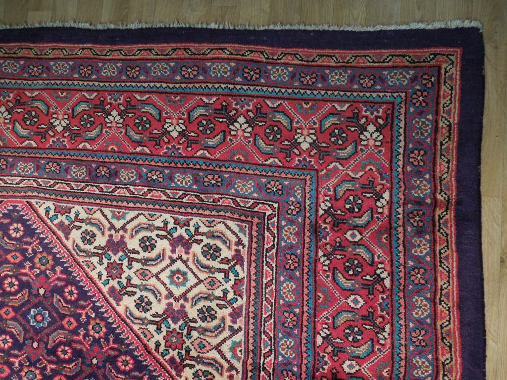 9.8 x 13 Semi Antique Tabriz MAHAL HERATI Rug 74859