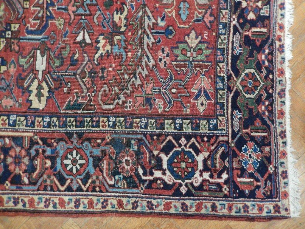 8x10 Authentic Hand Knotted Semi-Antique Persian Heriz Rug - Iran - bestrugplace