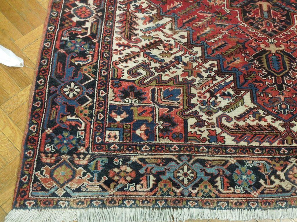 8x10 Authentic Hand Knotted Semi-Antique Persian Heriz Rug - Iran - bestrugplace