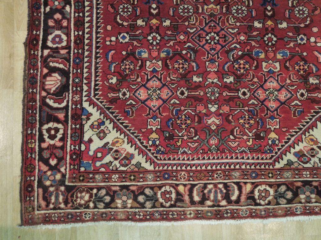 5x11 Authentic Hand Knotted Semi-Antique Persian Herati Runner - Iran - bestrugplace