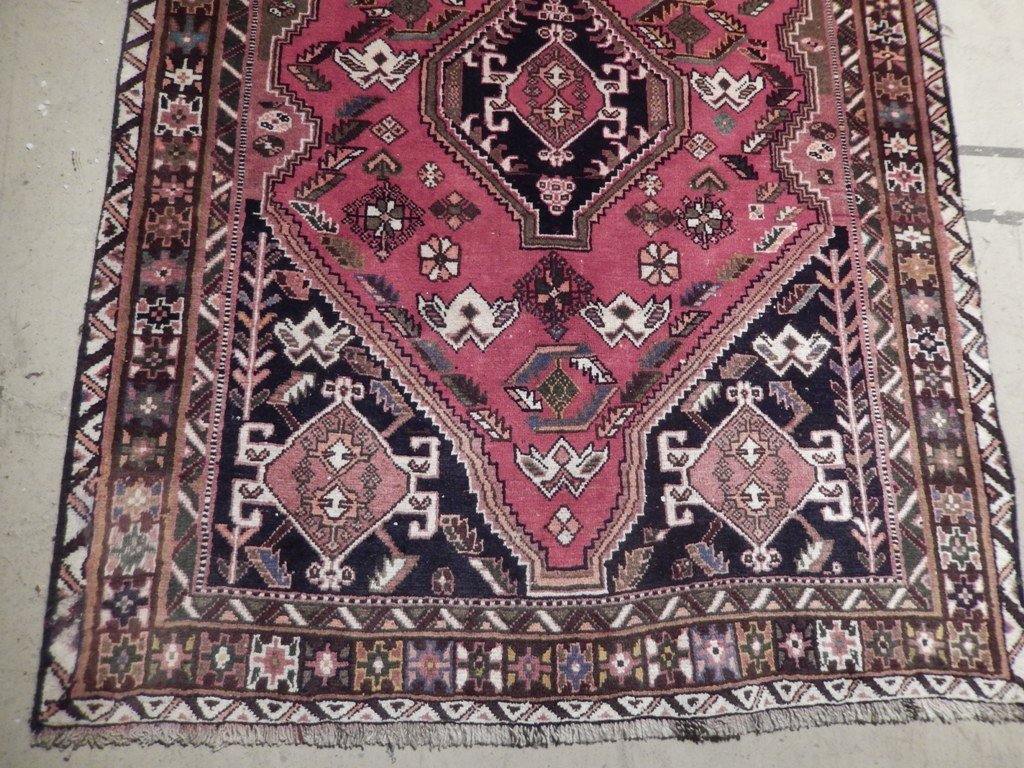4x9 Authentic Hand Knotted Semi-Antique Persian Hamadan Runner - Iran - bestrugplace
