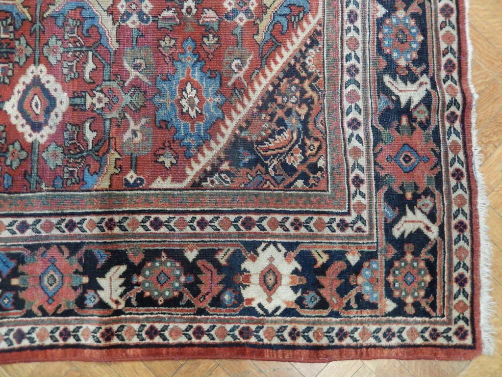 6.8 x 9.7 Red Antique Persian Heriz Rug 22847