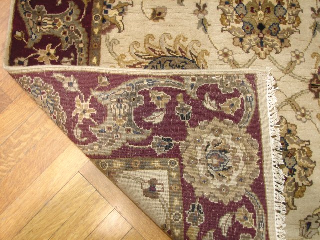 4 x 12.1 Ivory Indian Runner Agra Rug 10863