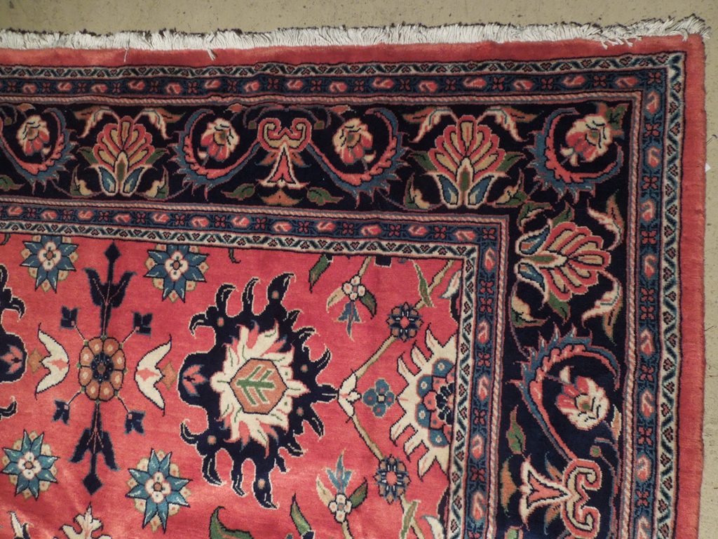 7 x 10.6 Salmon Pink Fine Persian Mahal Rug 72327