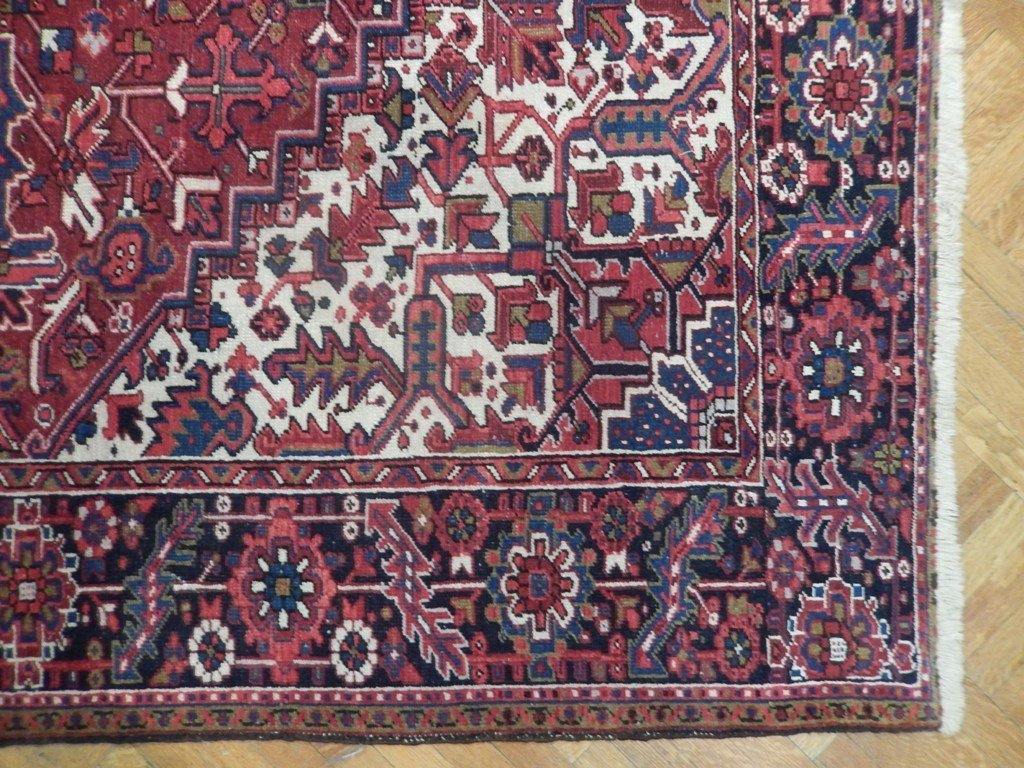 8' x 12' Semi-Antique Persian HERIZ Rug - bestrugplace
