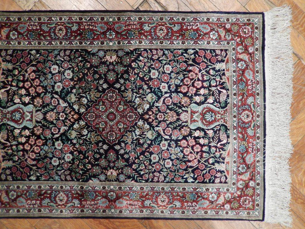 2x3 Authentic Handmade Fine Silk Persian Qum Rug - Iran - bestrugplace