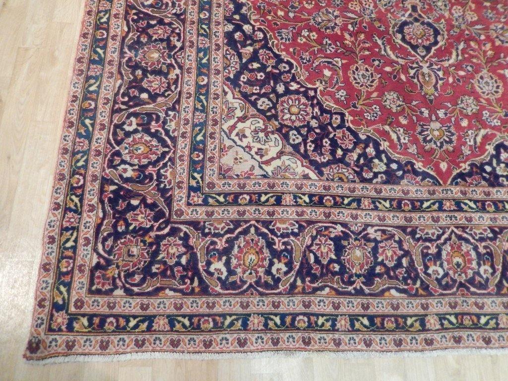 8x12 Authentic Hand Knotted Semi-Antique Persian Kashan Rug - Iran - bestrugplace