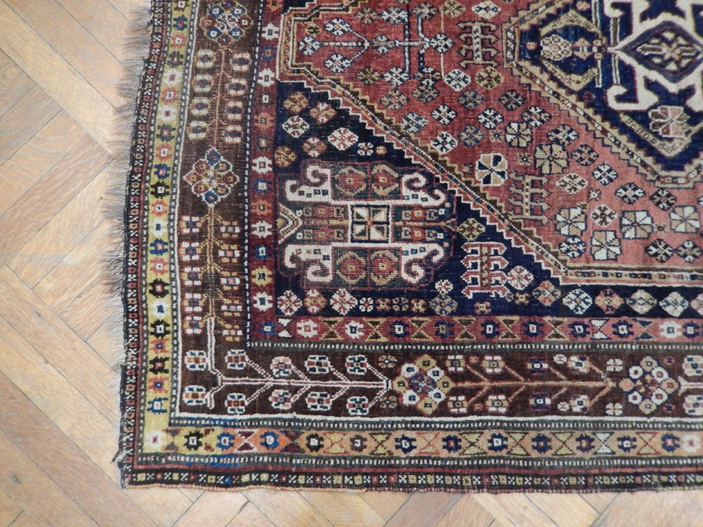 5' x 6' Navy Blue Antique Persian Tribal Rug 23514