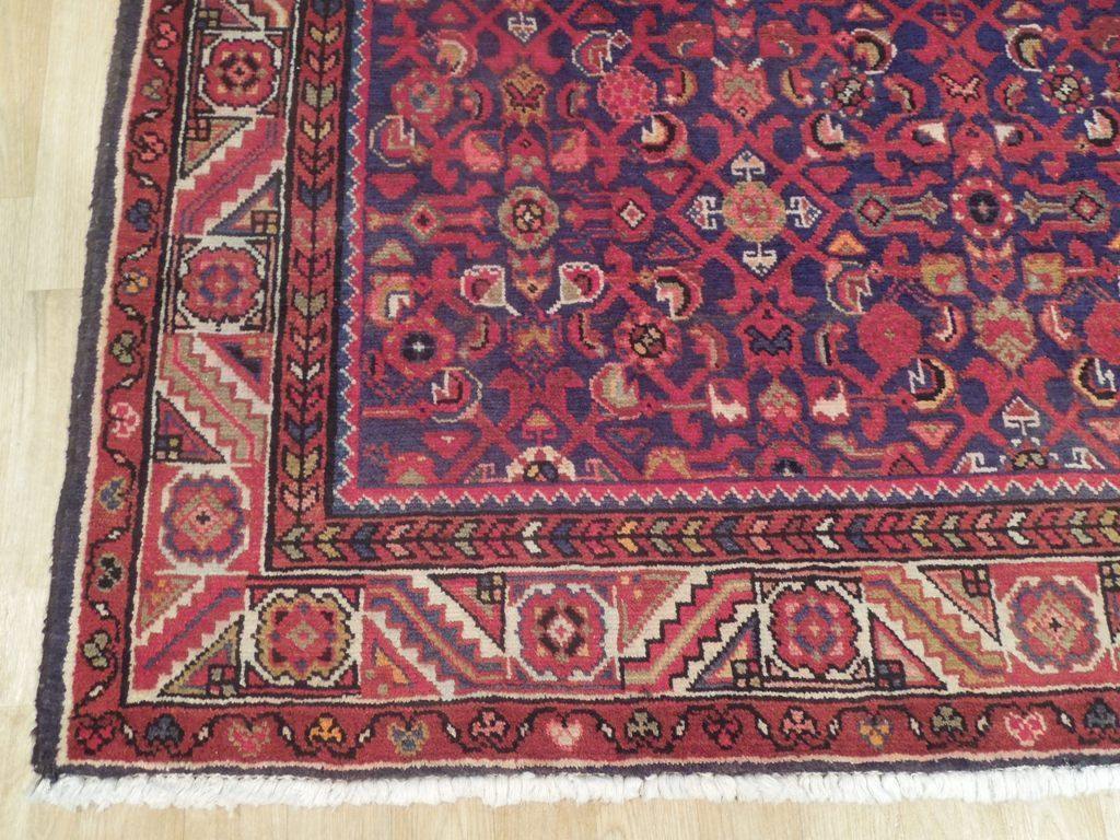 5x14 Authentic Hand Knotted Semi-Antique Persian Herati Runner - Iran - bestrugplace