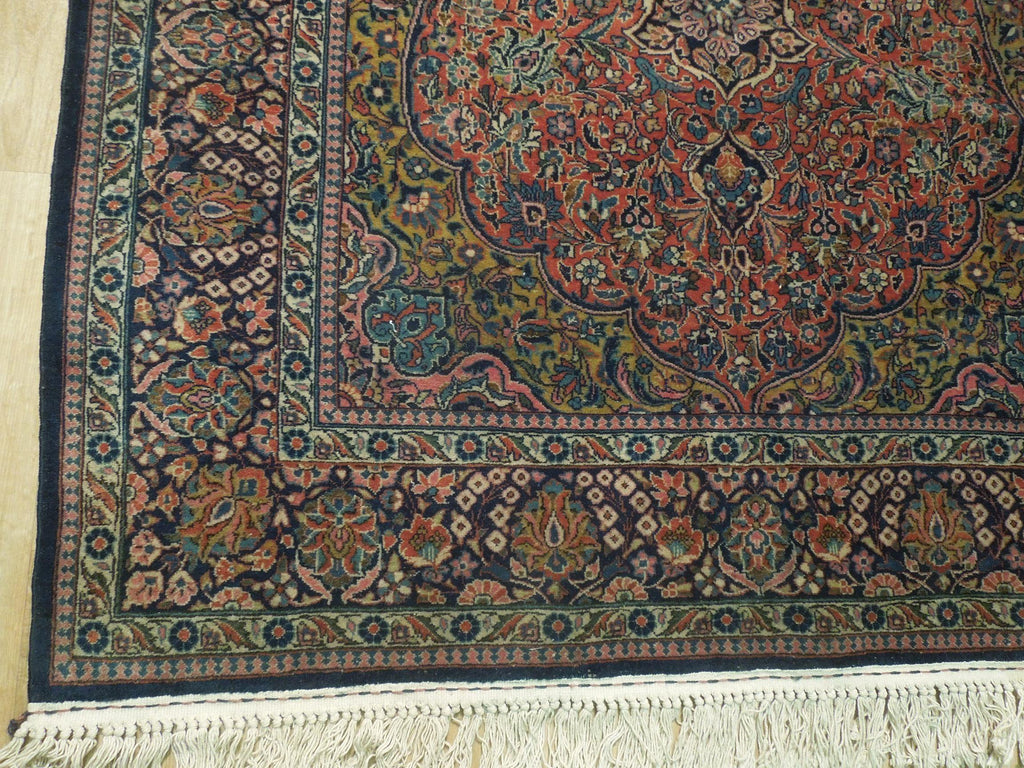 5x7 Authentic Hand-Knotted Antique Persian Kashan Rug - Iran - bestrugplace