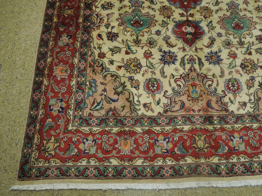 7 x 11 Persian Tabriz Rug IVORY 23745