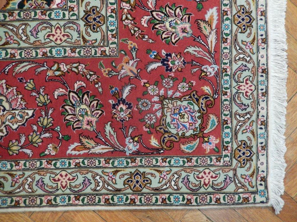 10x13 Authentic Handmade High End Wool & Silk Persian Tabriz Rug - Iran - bestrugplace