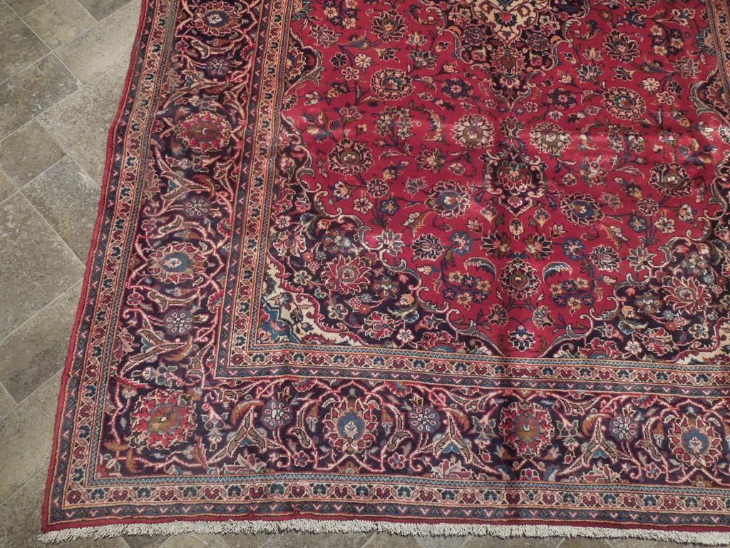 7x10 Authentic Hand Knotted Classic Persian Kashan Rug - Iran - bestrugplace