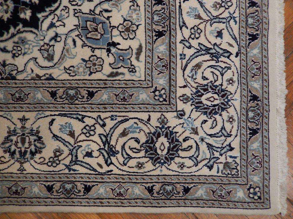 7x10 Authentic Handmade Signed Wool & Silk Persian Nain Rug - Iran - bestrugplace