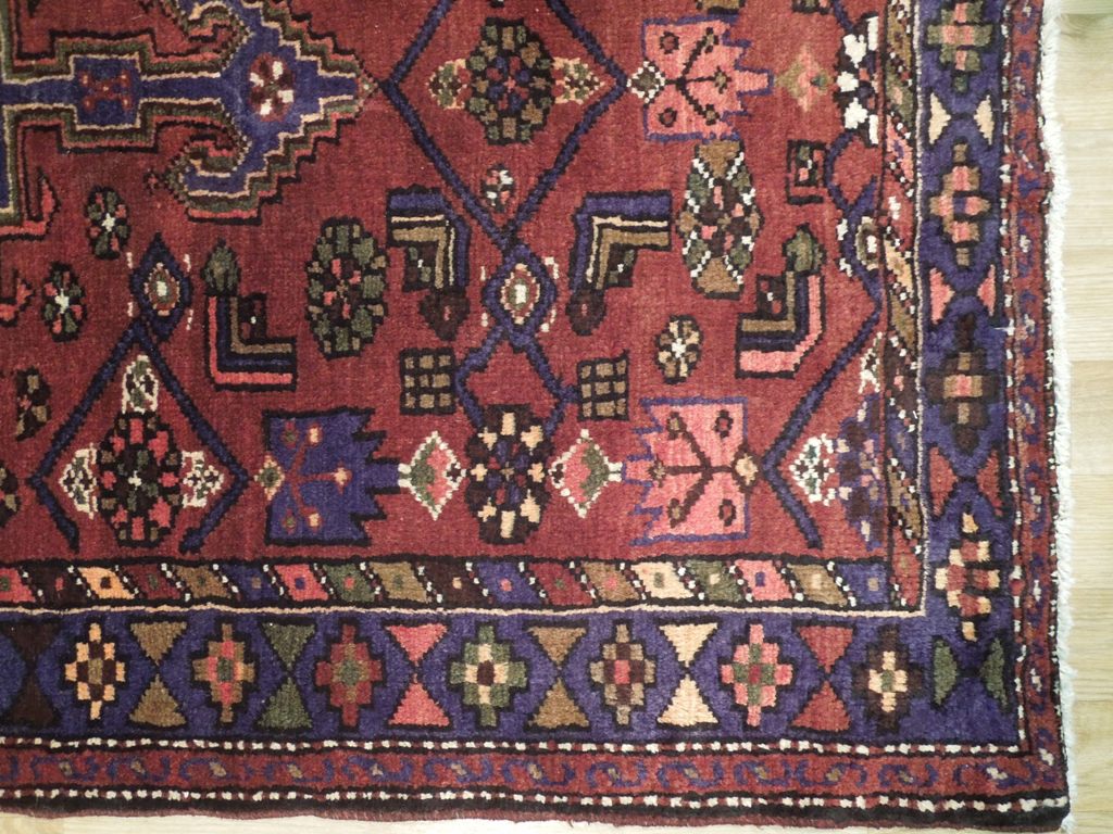 4' x 7' Red-Semi-Antique-Persian-Hamad-Rug.jpg