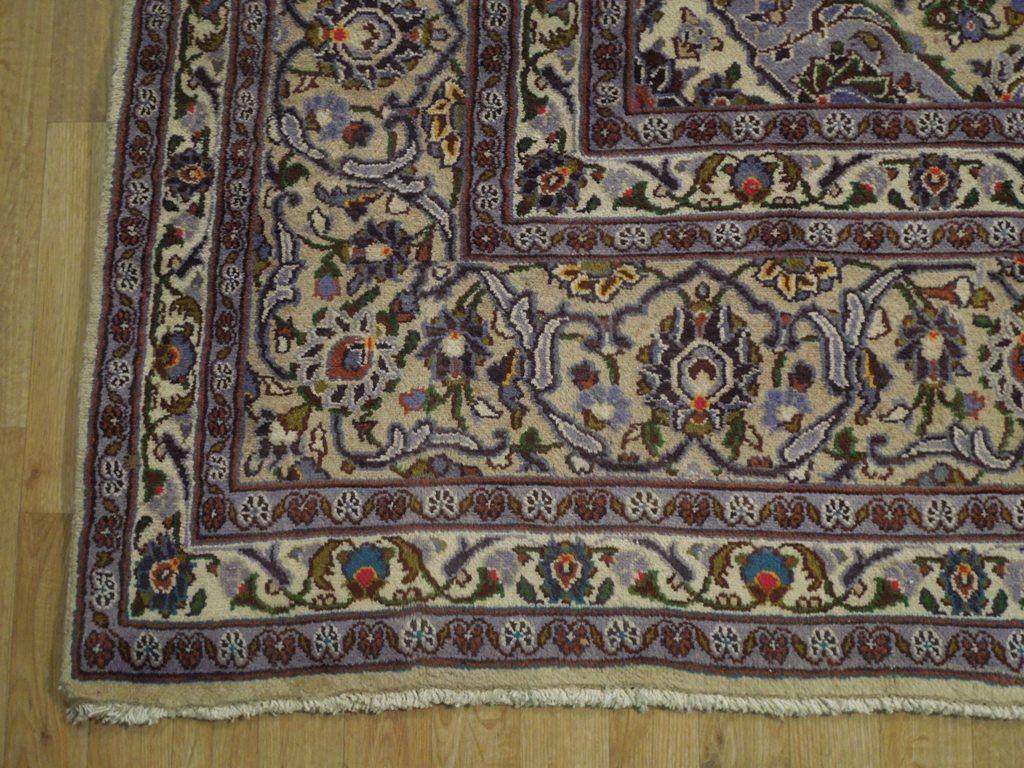 9x13 Authentic Hand Knotted Semi-Antique Persian Kashan Rug - Iran - bestrugplace