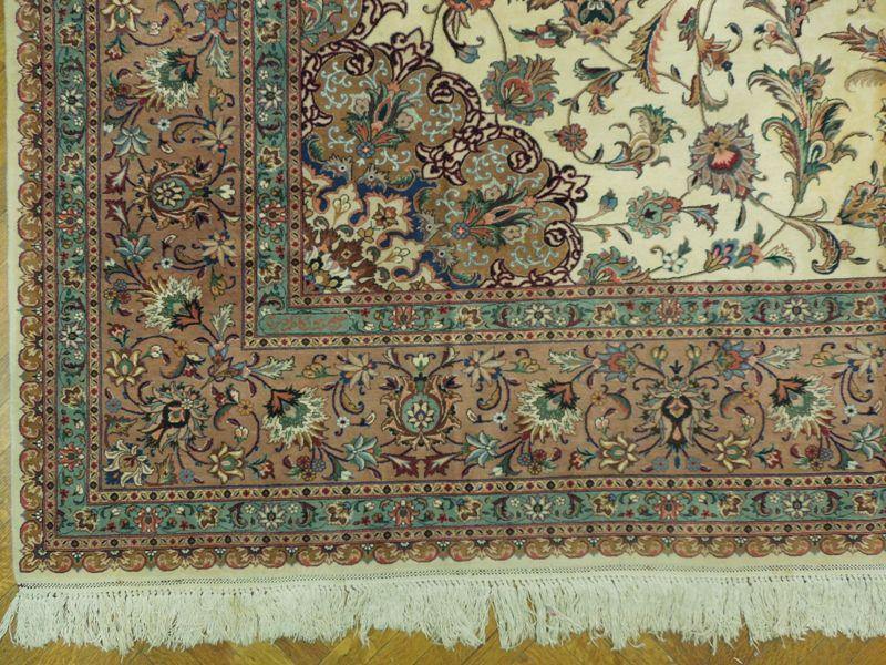 10x14 Authentic High Quality Wool Silk Persian Tabriz Rug 400 KPSI-Iran 17346 - bestrugplace