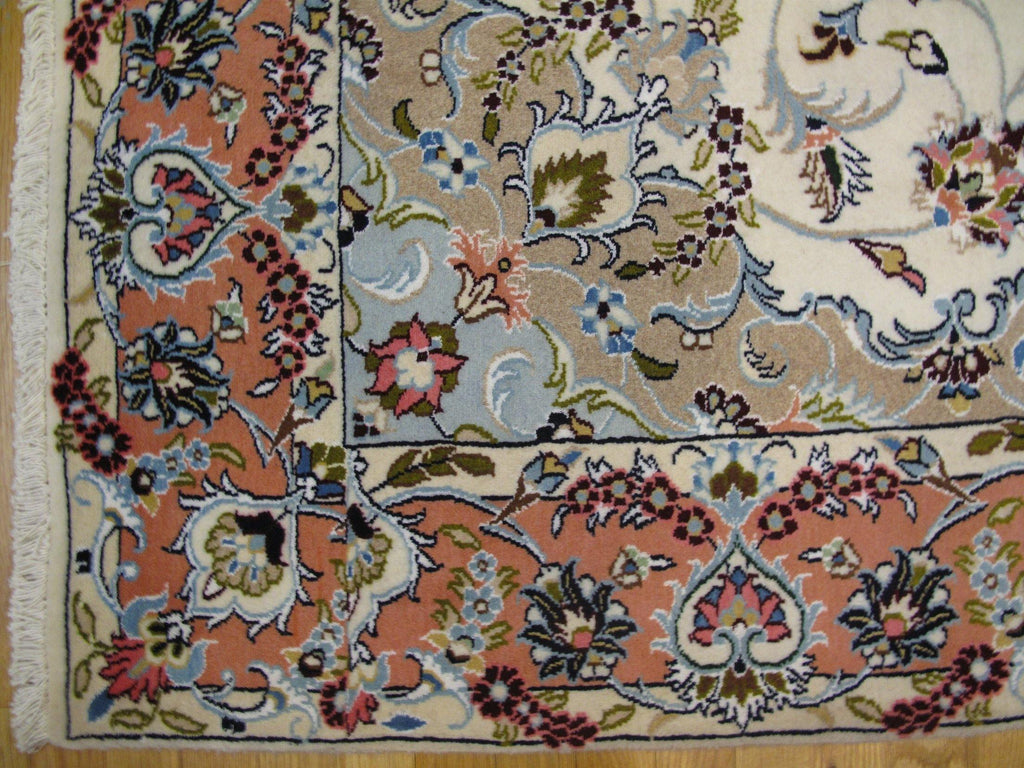 5x6 Authentic Hand-Knotted Wool & Silk Fine Quality Persian Tabriz Rug - Iran - bestrugplace