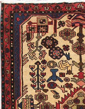 Luxurious 3x5 Authentic Hand-knotted Persian Hamadan Rug - Iran - bestrugplace