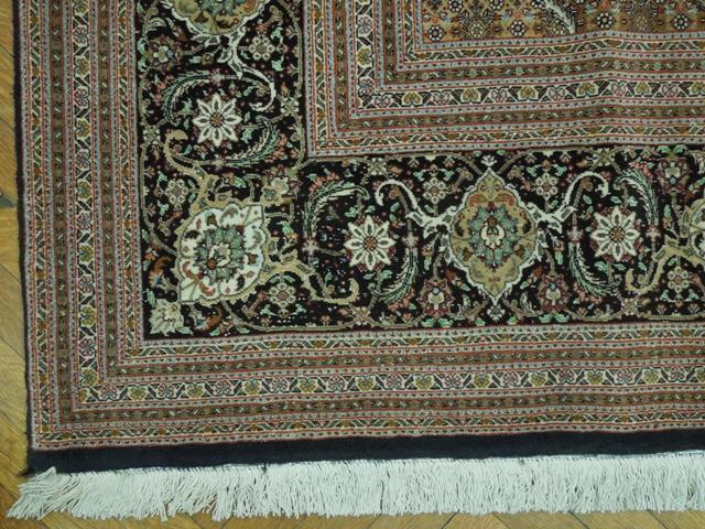 Luxurious 8x12 Authentic Handmade Persian Tabriz Mahi Wool&Silk Rug-Iran - bestrugplace