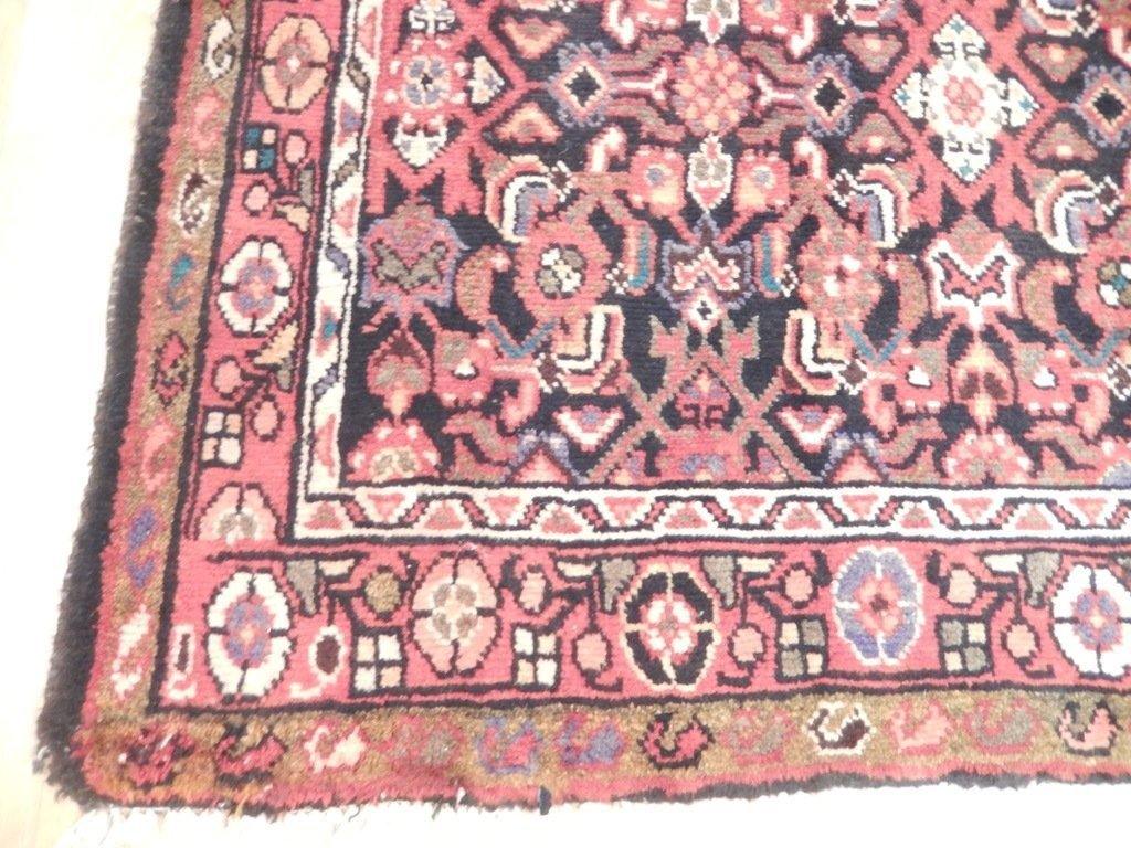 5x10 Authentic Hand Knotted Semi-Antique Persian Herati Runner - Iran - bestrugplace