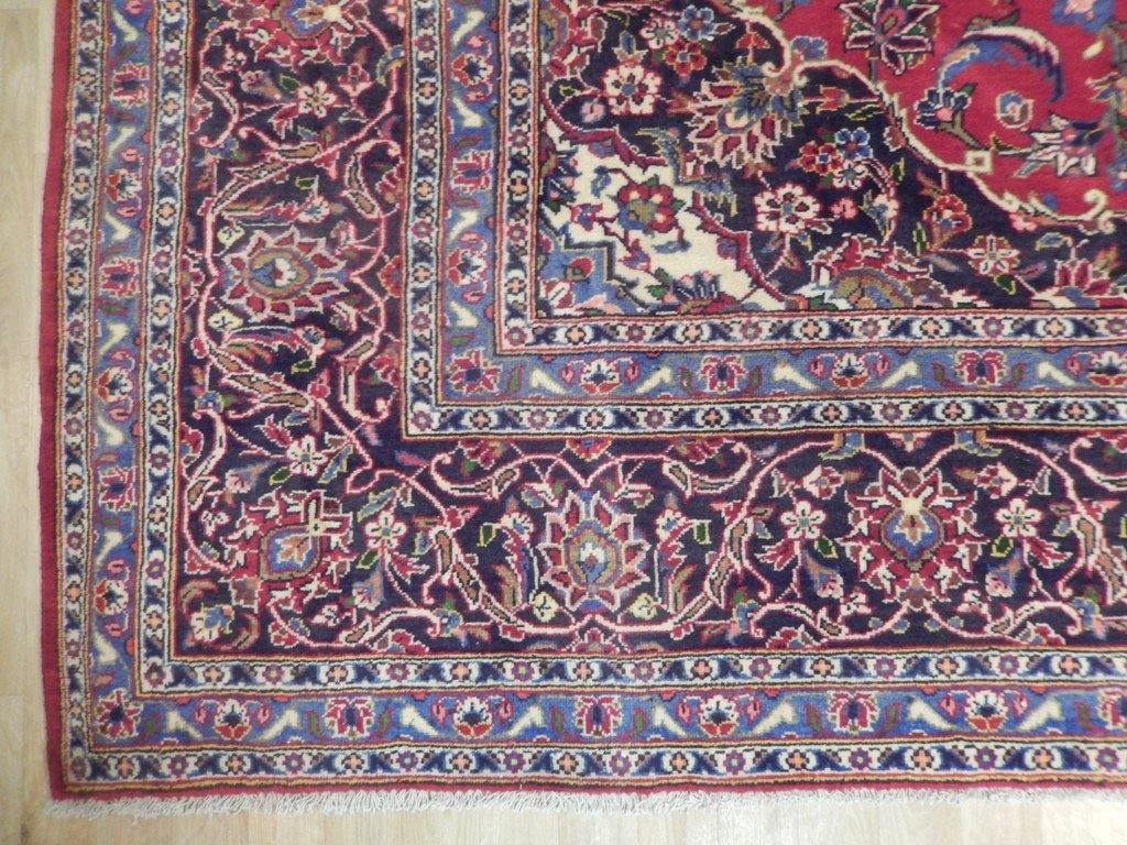 8x12 Authentic Handmade Semi-Antique Persian Kashan Rug - Iran - bestrugplace