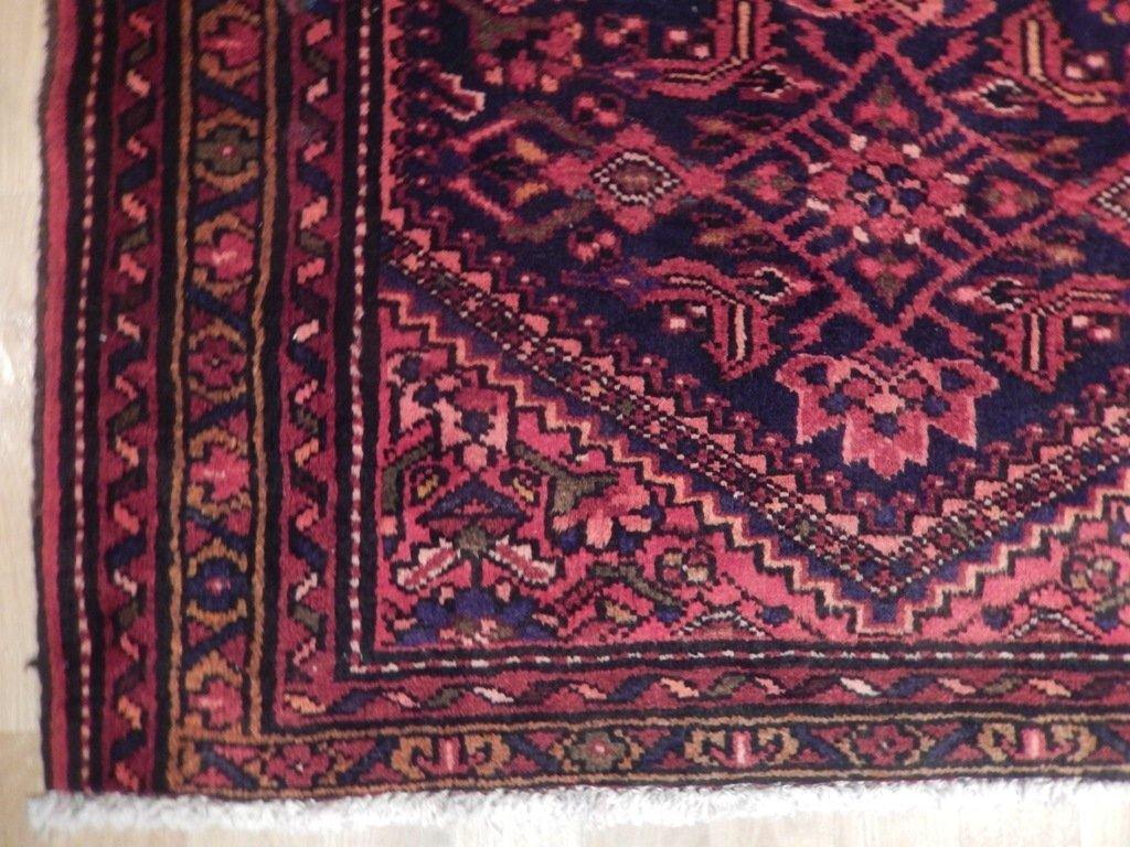 4x9 Authentic Handmade Semi-Antique Persian Herati Runner - Iran - bestrugplace