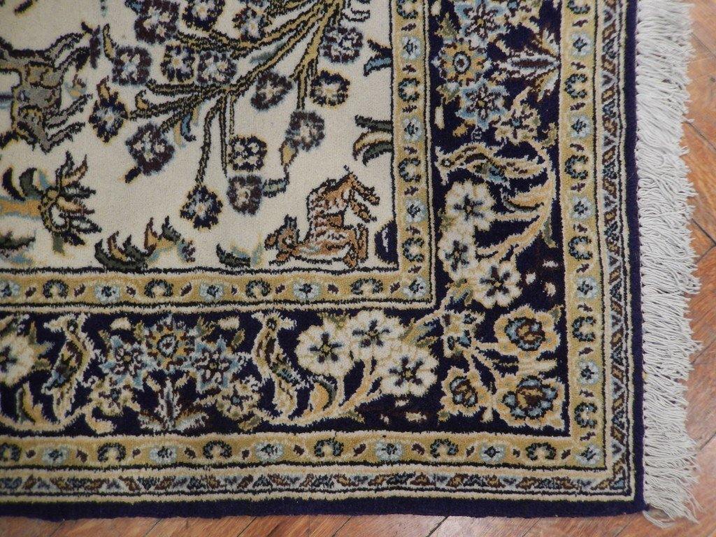 4x5 Authentic Handmade Persian Isfahan Rug - Iran - bestrugplace