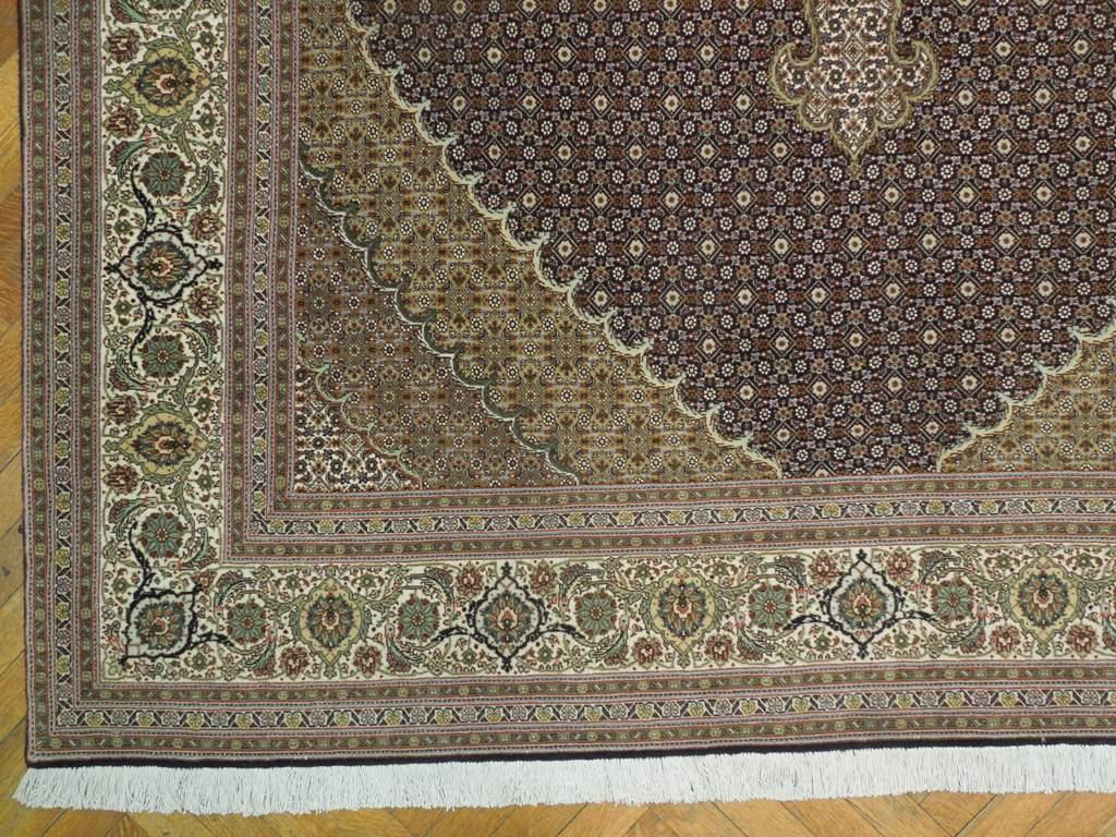7x10 Authentic Handmade Wool & Silk High End Persian Tabriz Rug - Iran - bestrugplace