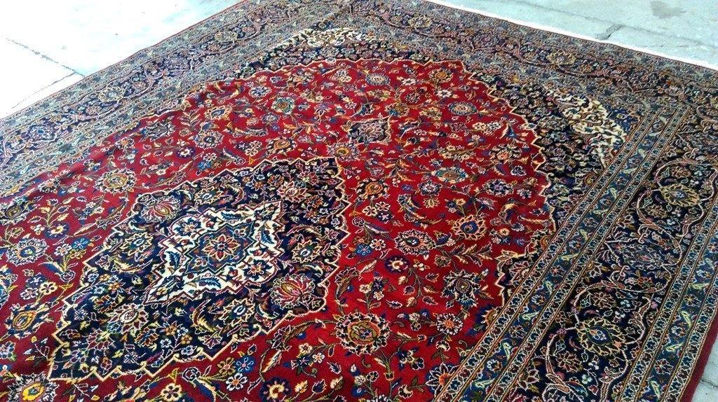 10x13 Authentic Hand Knotted Persian Kashan Rug - Iran - bestrugplace