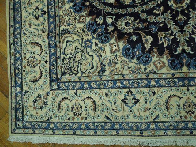 7x10 Authentic Handmade Persian Wool & Silk Nain Rug - Iran - bestrugplace