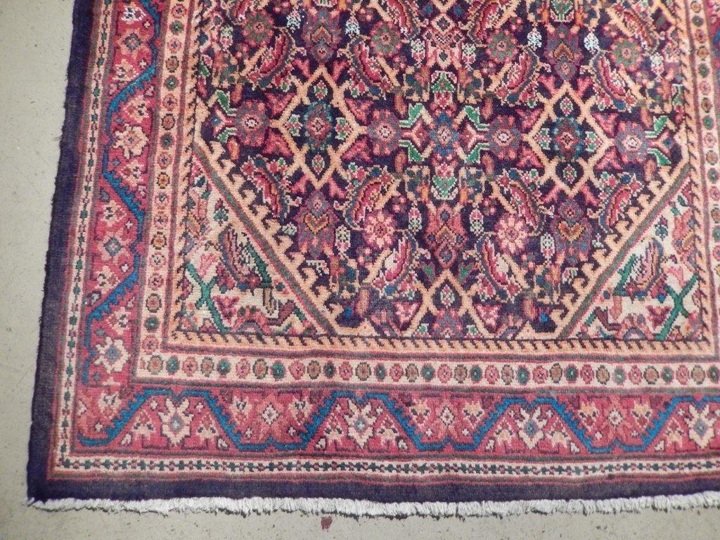 5x11 Authentic Hand Knotted Semi-Antique Persian Herati Runner - Iran - bestrugplace