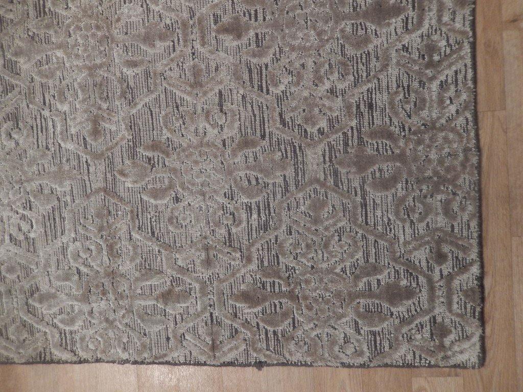 8x10 Authentic Loom Knotted Raised Viscose Flat Weave Modern Rug - India - bestrugplace