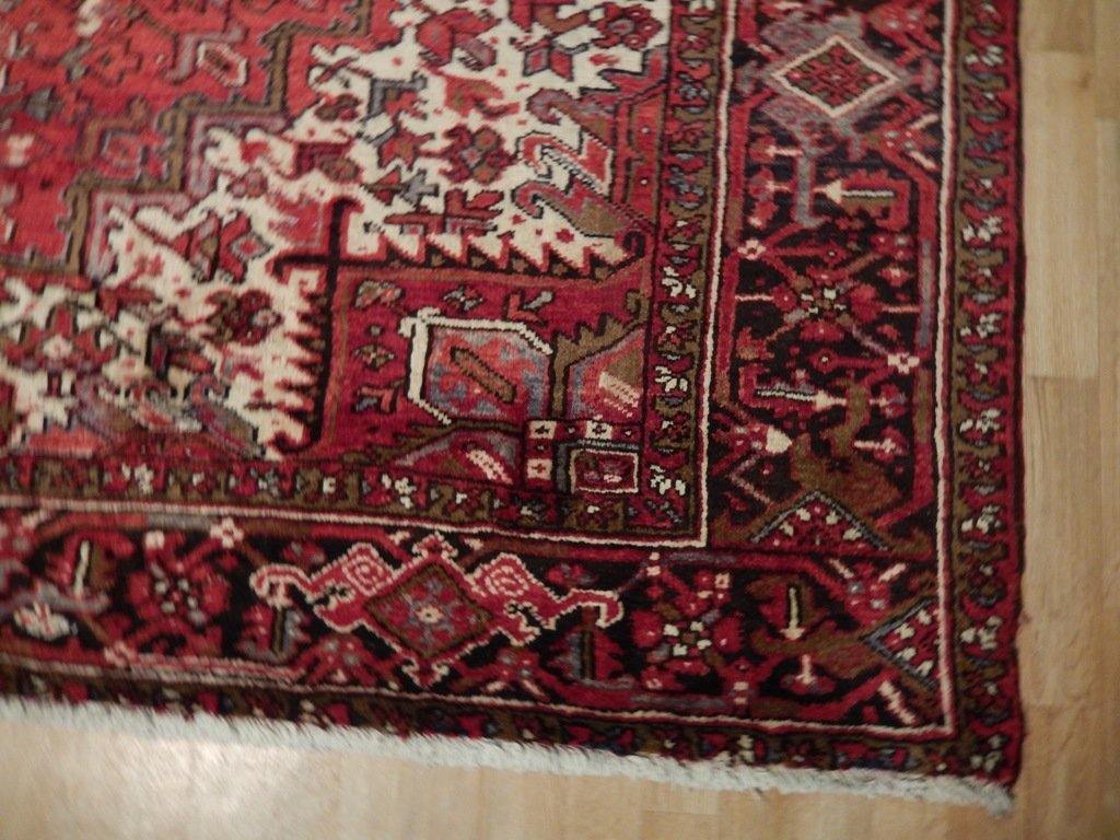 9x13 Authentic Hand Knotted Semi-Antique Persian Heriz Rug - Iran - bestrugplace
