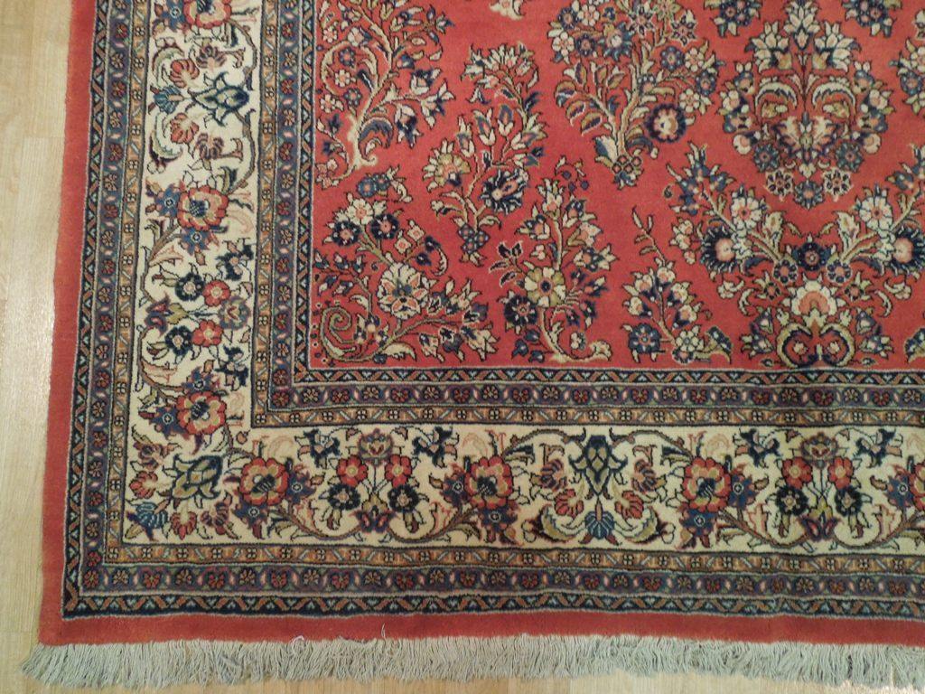 7x11 Authentic Hand Knotted Fine Persian Sarouk Rug - Iran - bestrugplace
